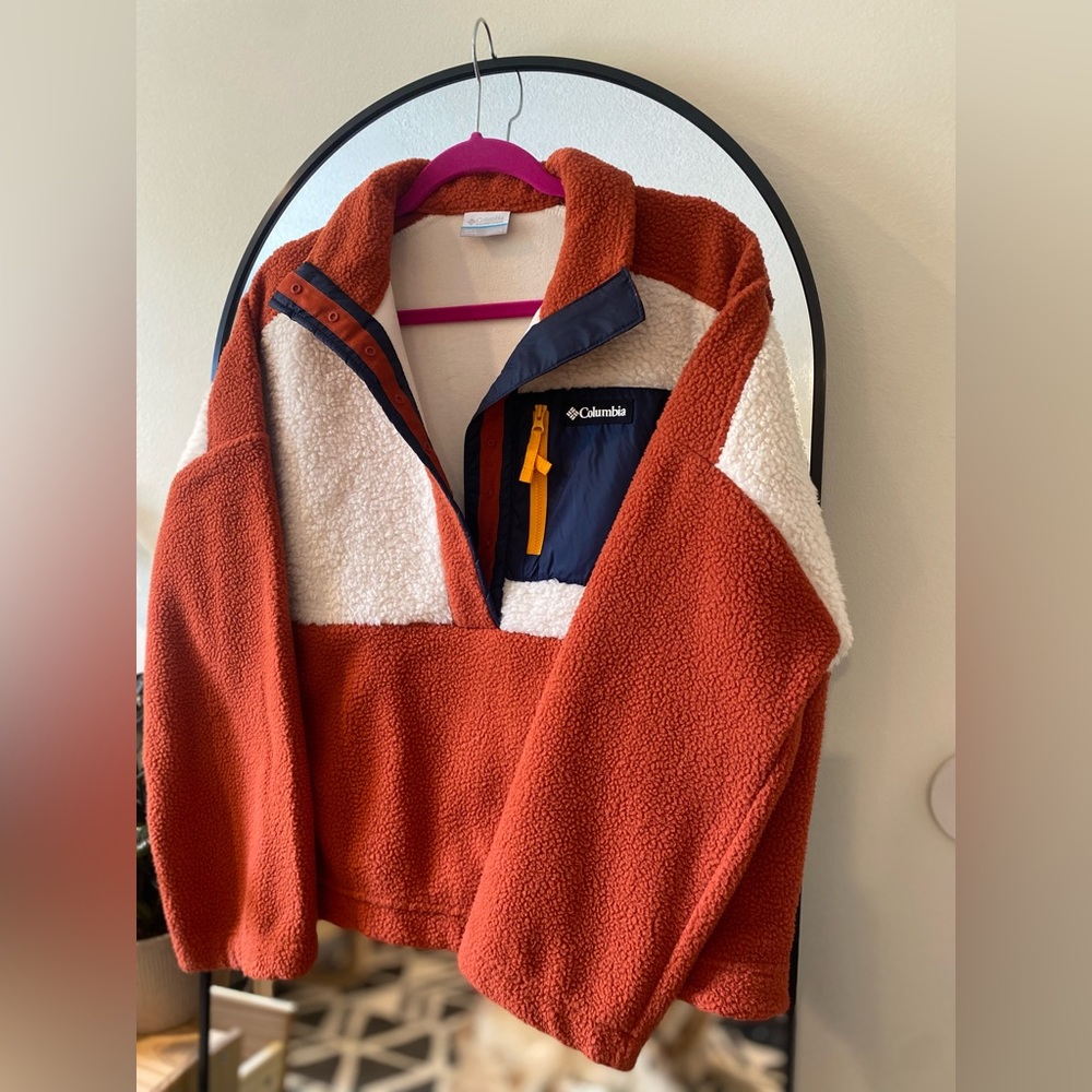 Columbia Fleece Half-Zip Pullover with Pocket - Large - Unisex